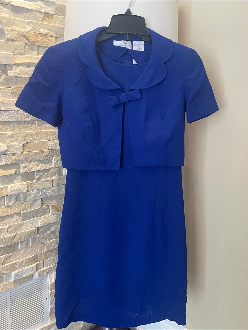Liz Claiborne Short Sleeve Sheath Dress with Cropped Jacket